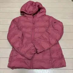 ピンク フード付きダウンコート 130UNIQLO