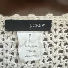 J.CREW コットン クロシェ編み 長袖ニット ホワイト Mのサムネイル