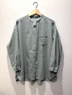 コロプカ　コーデュロイ　シャツ　グリーン　大きいサイズ