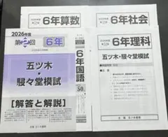 新品未使用】五ツ木・駸々堂模試 2026年 第2回 6年生 - メルカリ