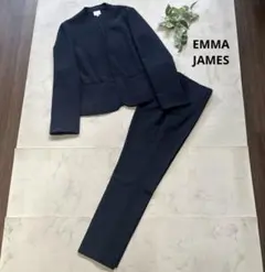 EMMAJAMES パンツスーツ　ノーカラージャケット　サイズ9 ネイビー