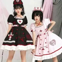 新品 クロスホスピタル ロリータ コスプレ ワンピース パフスリーブ S 新品 クロスホスピタル ロリータ コスプレ ワンピース パフスリーブ S