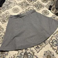グレー フレアスカート ひざ丈 総丈45 ウエスト35