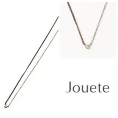 美品 ジュエッテ ジルコニア コンビチェーンネックレス ブラウン シルバー925