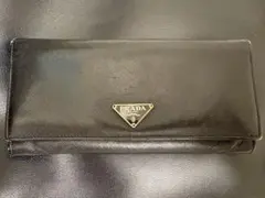お手頃✨ プラダ PRADA 長財布 二つ折りサフィアーノ 三角ロゴ ブラックのサムネイル
