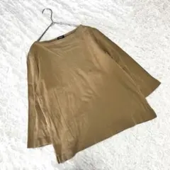 【ユニクロ】（L）オールドユニクロ 90s 七分袖カットソー ブラウン