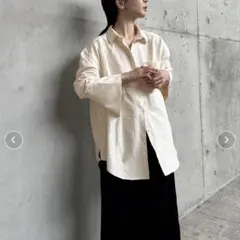 かぐれ リネンスクエアケープシャツ　イエロー　2025SS kagure かぐれ リネンスクエアケープシャツ イエロー - メルカリ