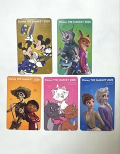 ディズニーザマーケット　銀座三越　限定　ノベルティ　カード　全5種類　2026