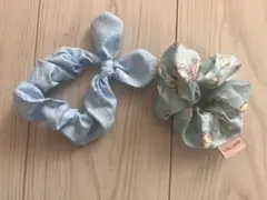 すみっコぐらし　ちいかわ　シュシュ　2点セット　未使用品　水色