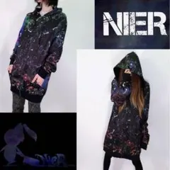 NieR 宇宙 スペース柄 ロングジップパーカー