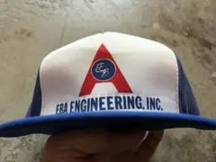 激レアプリントUSAデッドストック企業系トラッカーキャップ