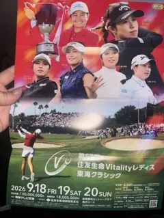 第57回 住友生命Vitalityレディス 東海クラシック 3枚綴り×1枚
