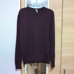 UNIQLO クルーネックセーター パープル M