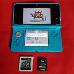 Nintendo 3DS 本体 ターコイズブルー ソフト・SDカード付
