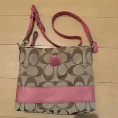 Coach ショルダーバッグ ベージュ/ピンク