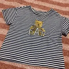 GAP ストライプ Tシャツ クマ刺繍