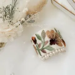 インド刺繍リボンポニーフック