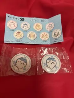 ★ちいかわ くら寿司 缶バッジ ハチワレ 2個セット★