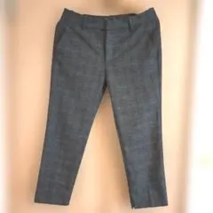 【ZARAWOMAN】グレー　チェック柄　スラックス