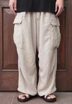 HERILL 26SS Linen Jungle fatigue pants 2のサムネイル