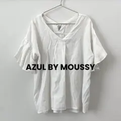 【 AZUL BY MOUSSY 】フレアスリーブ ブラウス ホワイトのサムネイル