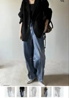 箔カーブデニムパンツ　TRENDLE 完売品　新品未使用