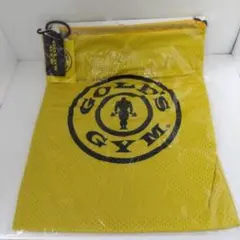 GOLD'S GYM×しまむらコラボ メッシュ巾着 イエロー 新品未使用・未開封のサムネイル