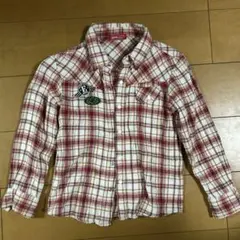 EDWIN 赤と白のチェック 長袖シャツ