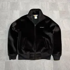 Carhartt 90s~ 三角タグ ベロア ジャケット ブルゾン ブラック M