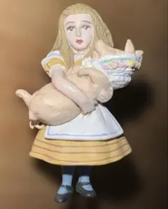 海洋堂製　不思議の国のアリス」ブタを抱っこ！デザインミニチュアフィギュアのサムネイル