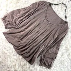 ketty】ブラウス(3)レイヤード プリーツ 異素材 上品 大人可愛い七分袖 