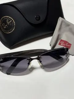 廃盤レイバンサングラス RB3397 004/8Gリムレス 木目調　度なし