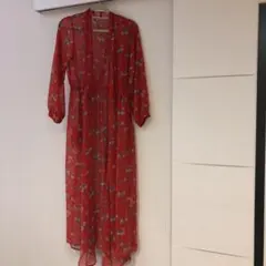 ◆プロフ必読◆ 花柄 ロングワンピース　シフォンワンピース　ガウン