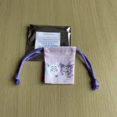 ちいかわ✖︎サンリオコラボ ノベルティ　ミニ巾着 モモンガ✖︎くろみちゃん