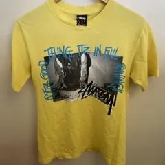 Stussy イエロー グラフィックTシャツ S