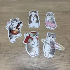 海外輸入　モフサンド　猫　ステッカー　5枚セット(B)