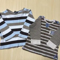 ストライプ　長袖　Tシャツ　80