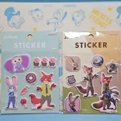 ズートピア 3Dシール 6シートセット【新品・送料無料】 シールシート シール ズートピア Wave your buddy！ ニック