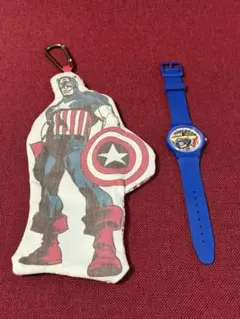 キャプテン・アメリカ マーベル 時計＆ポーチセット