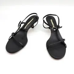 【美品】BRENTA ブレンタ レザーストラップサンダル 本革 ブラック 38のサムネイル