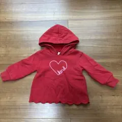 GAP トレーナー 90cm ハート　赤　裏起毛