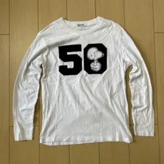 PEANUTS スヌーピー 長袖カットソー M ホワイト