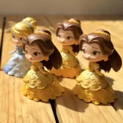 ディズニープリンセス シンデレラとベル フィギュア 4体 FLEUR DRESS