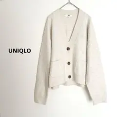UNIQLO ユニクロ スフレヤーン　ショートカーディガン M オフホワイト