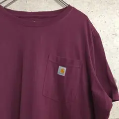 Carhartt/USED胸ポケットTシャツ/ビッグサイズ/ロゴ/ゆるだぼ