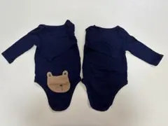 babyGAP ブラナンベア　長袖ボディスーツ　ネイビー　6-12M 2枚セット