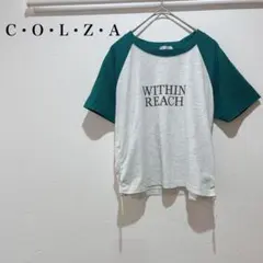 コルザ ラグラン半袖Tシャツ 綿 裾ドロスト 柔らかい カジュアル バイカラー
