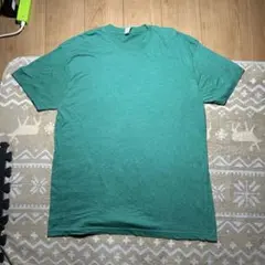 00s American Apparel ヘザーグリーン 無地Tシャツ XLのサムネイル