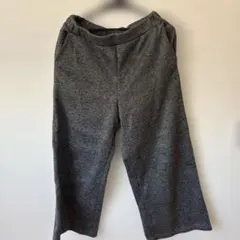 グレー ヘリンボーン ワイドパンツ