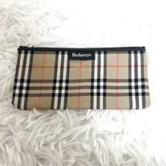 【極美品】バーバリー　ポーチ　ノバチェック　シャドーホース